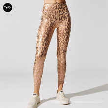 Padrão de impressão personalizada Scrunch Butt High Salty Yoga Pants Mulheres Leopard Yoga Leggings